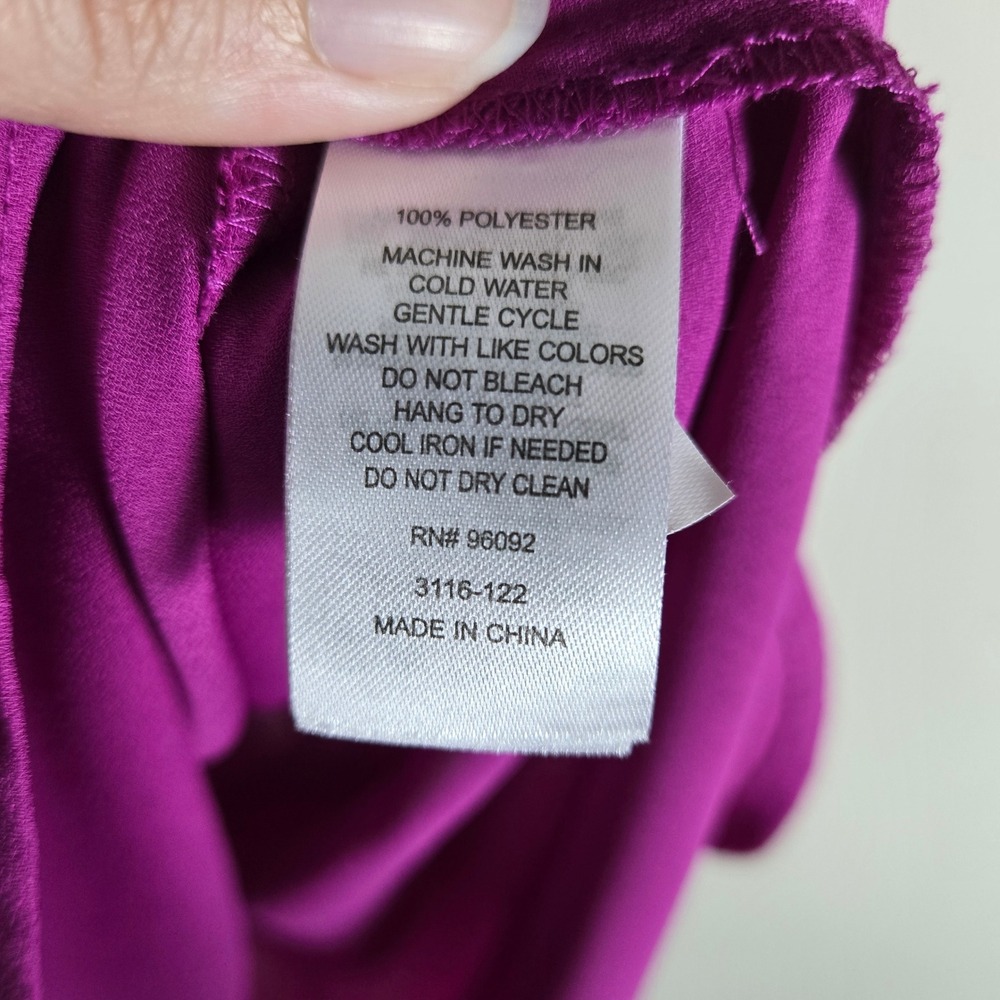 Carolina Belle Montreal Women's Sleeveless Blouse Fuchsia Small Workwear Office - Picture 3 of 9